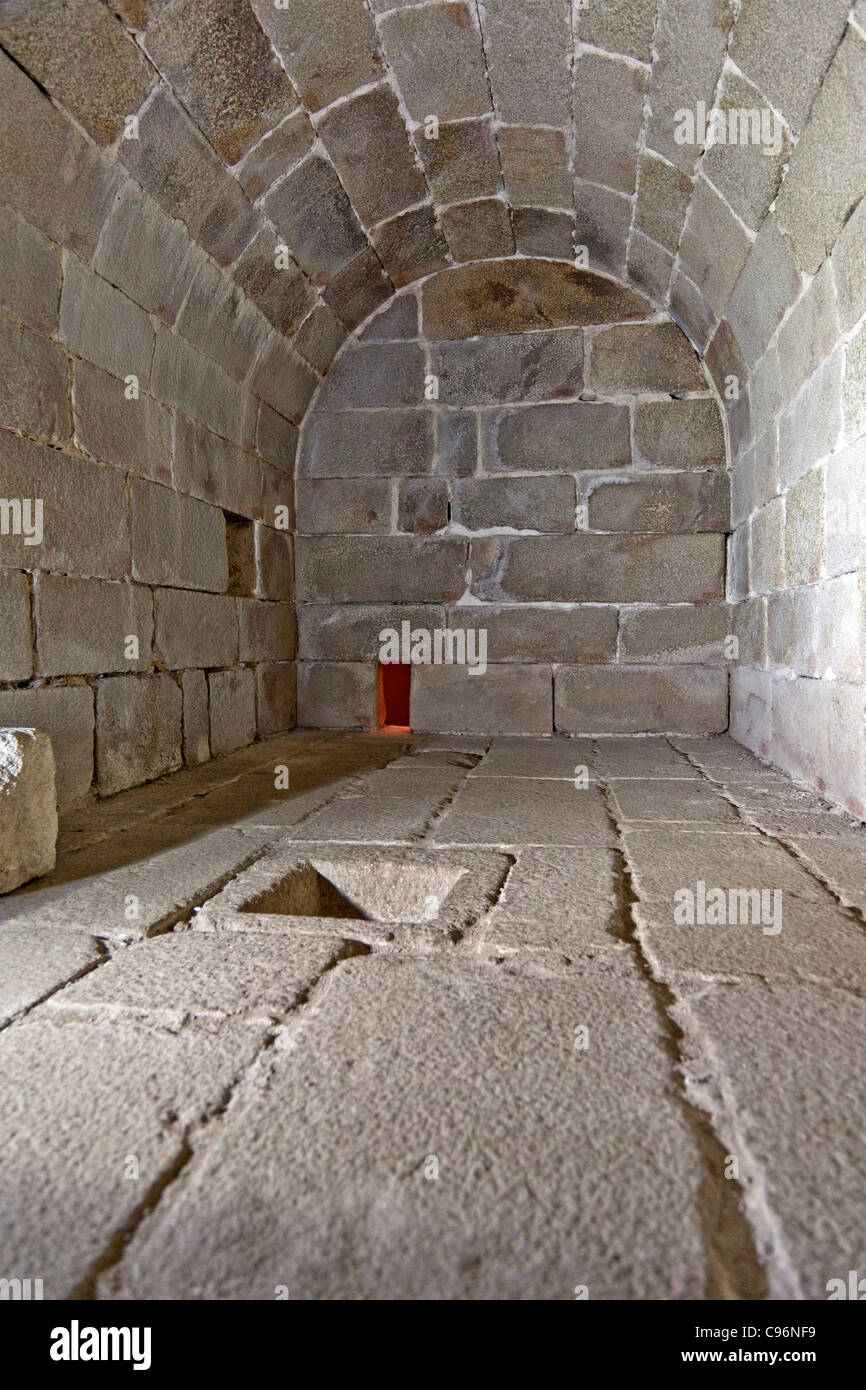 Interior of the cistern of the Feira Castle. Santa Maria da Feira, Portugal. Stock Photo