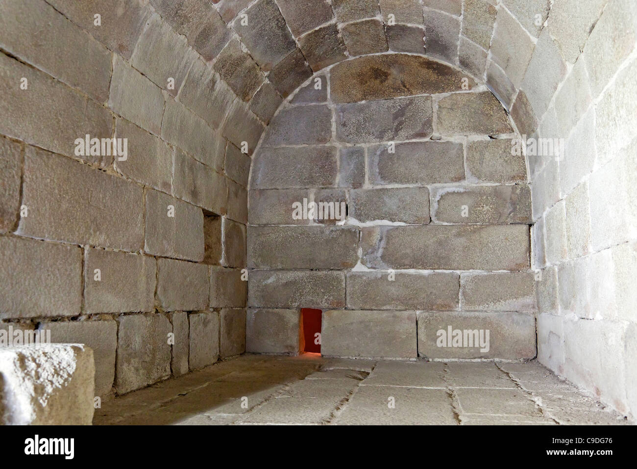 Interior of the cistern of the Feira Castle. Santa Maria da Feira, Portugal. Stock Photo