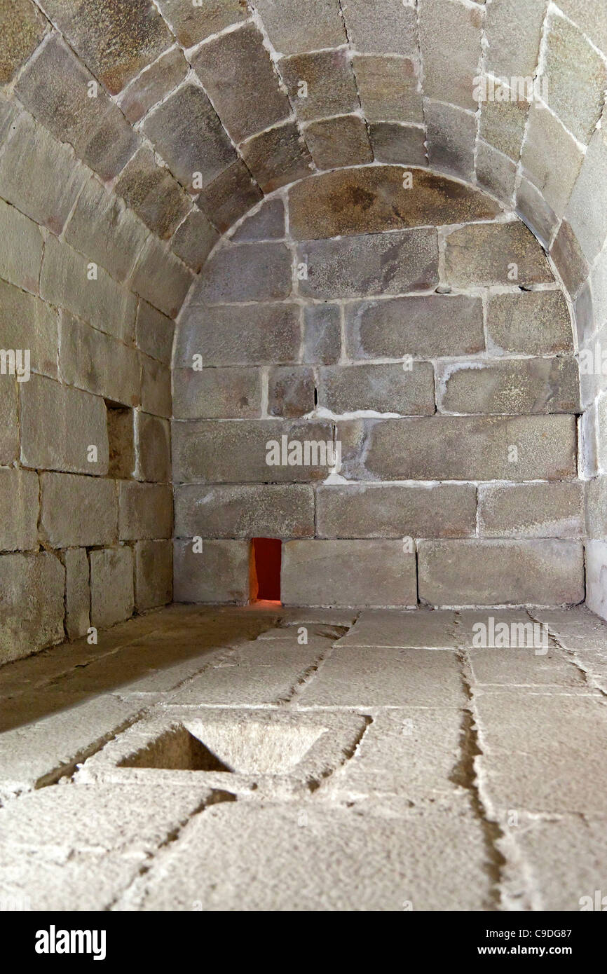 Interior of the cistern of the Feira Castle. Santa Maria da Feira, Portugal. Stock Photo