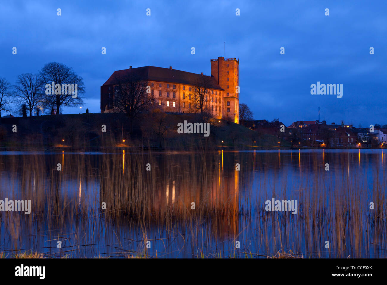 Koldinghus Castle at dusk, Kolding, Denmark, Europe Stock Photo