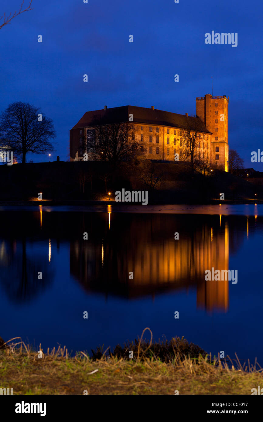 Koldinghus Castle at dusk, Kolding, Denmark, Europe Stock Photo