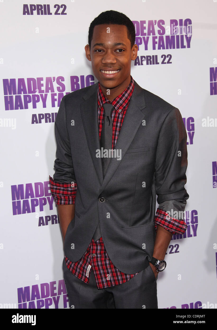 Apr. 19, 2011 - Hollywood, California, U.S. - TYLER WILLIAMS arrives for the premiere of the film 'Madea's Big Happy Family'  at the Cinerama Dome theater. (Credit Image: © Lisa O'Connor/ZUMAPRESS.com) Stock Photo