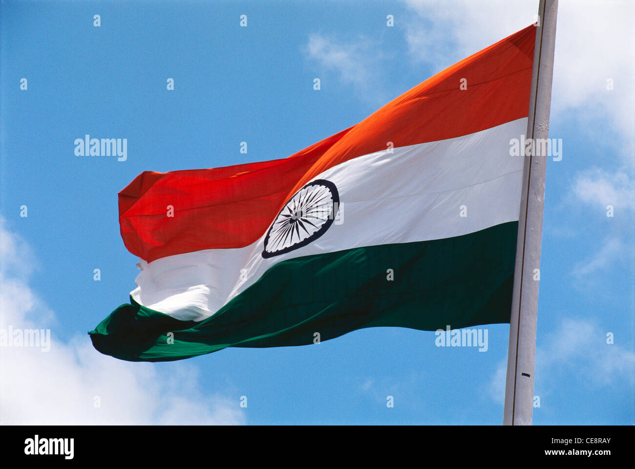 ARF 81525 : Indian Flag flying as Celebration of Independence Day Stock Photo