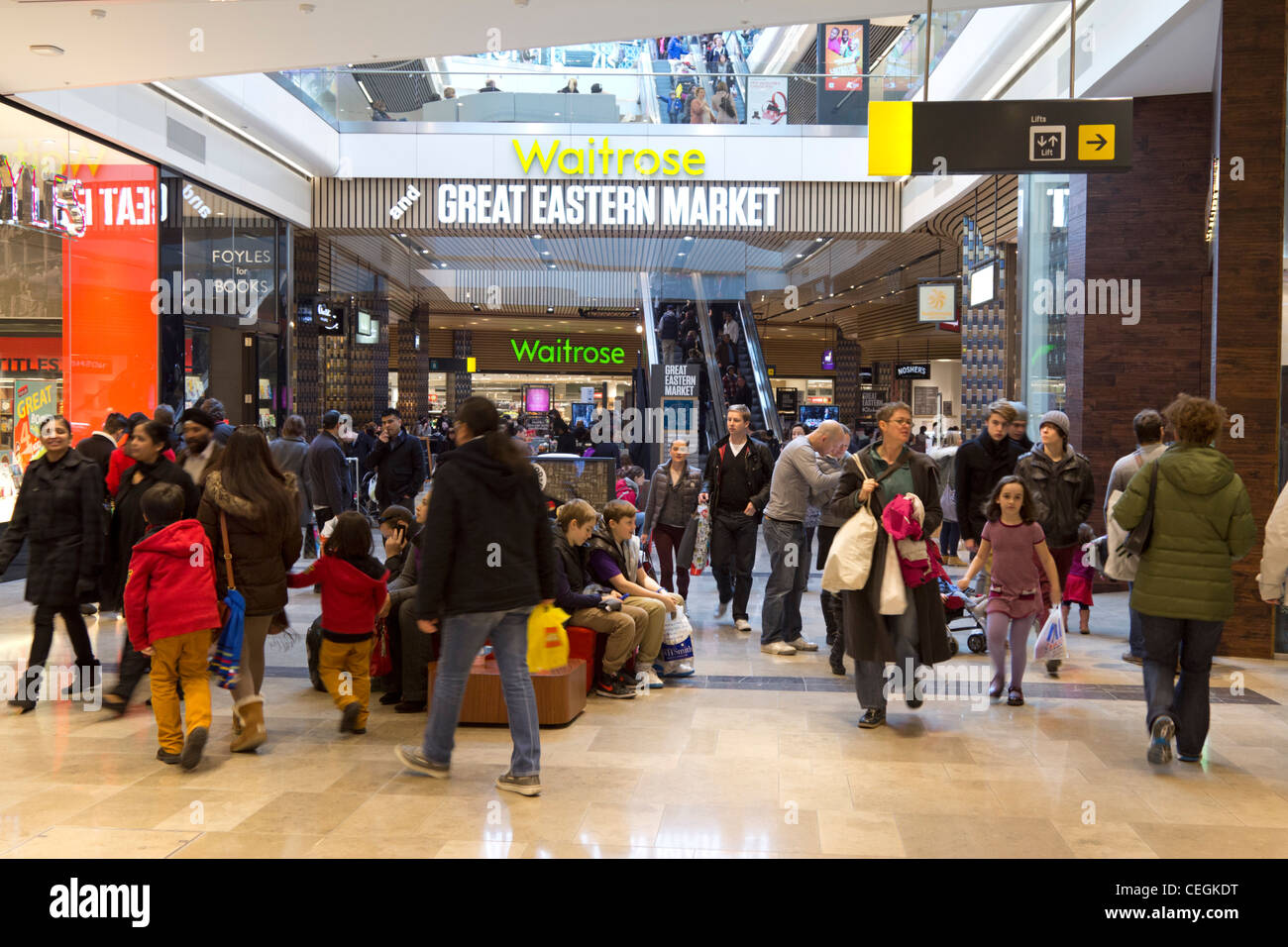 Westfield Stratford City Shopping Centre - Stratford - London Stock Photo