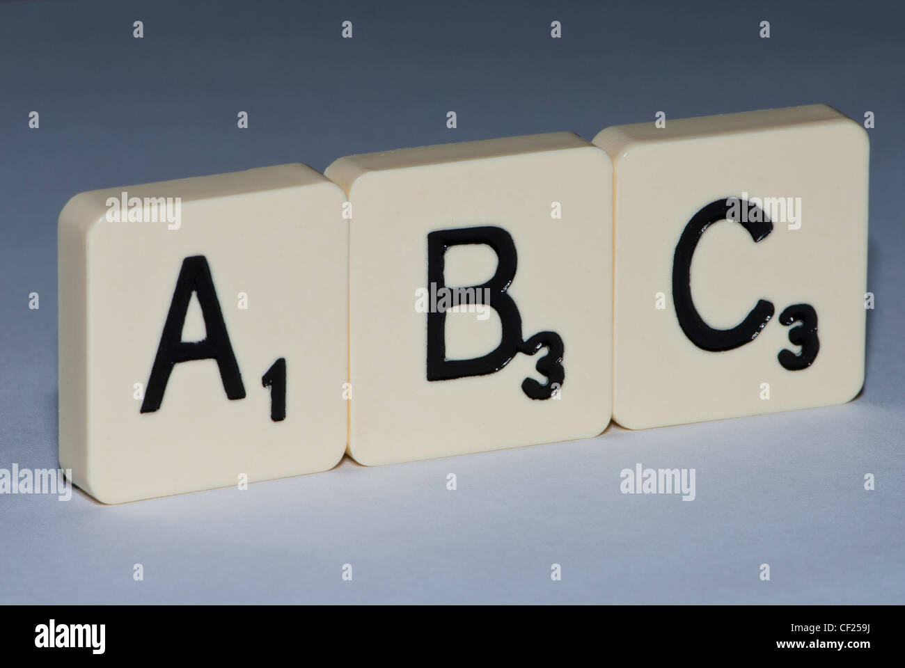 The letters ABC Stock Photo