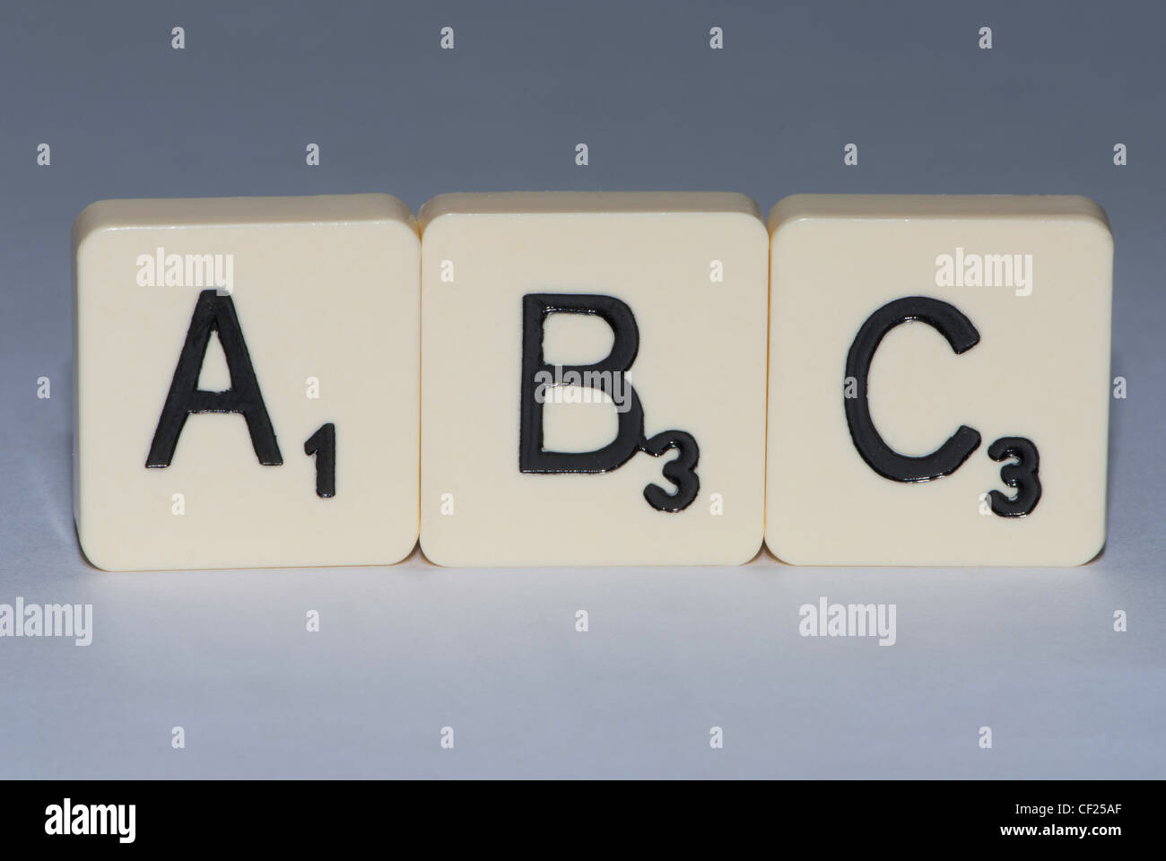 The letters ABC Stock Photo