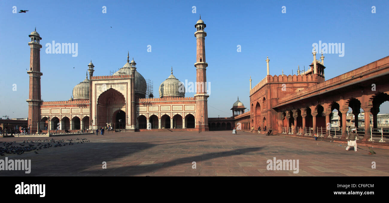 India, Delhi, Jama Masjid, Mosque, Stock Photo