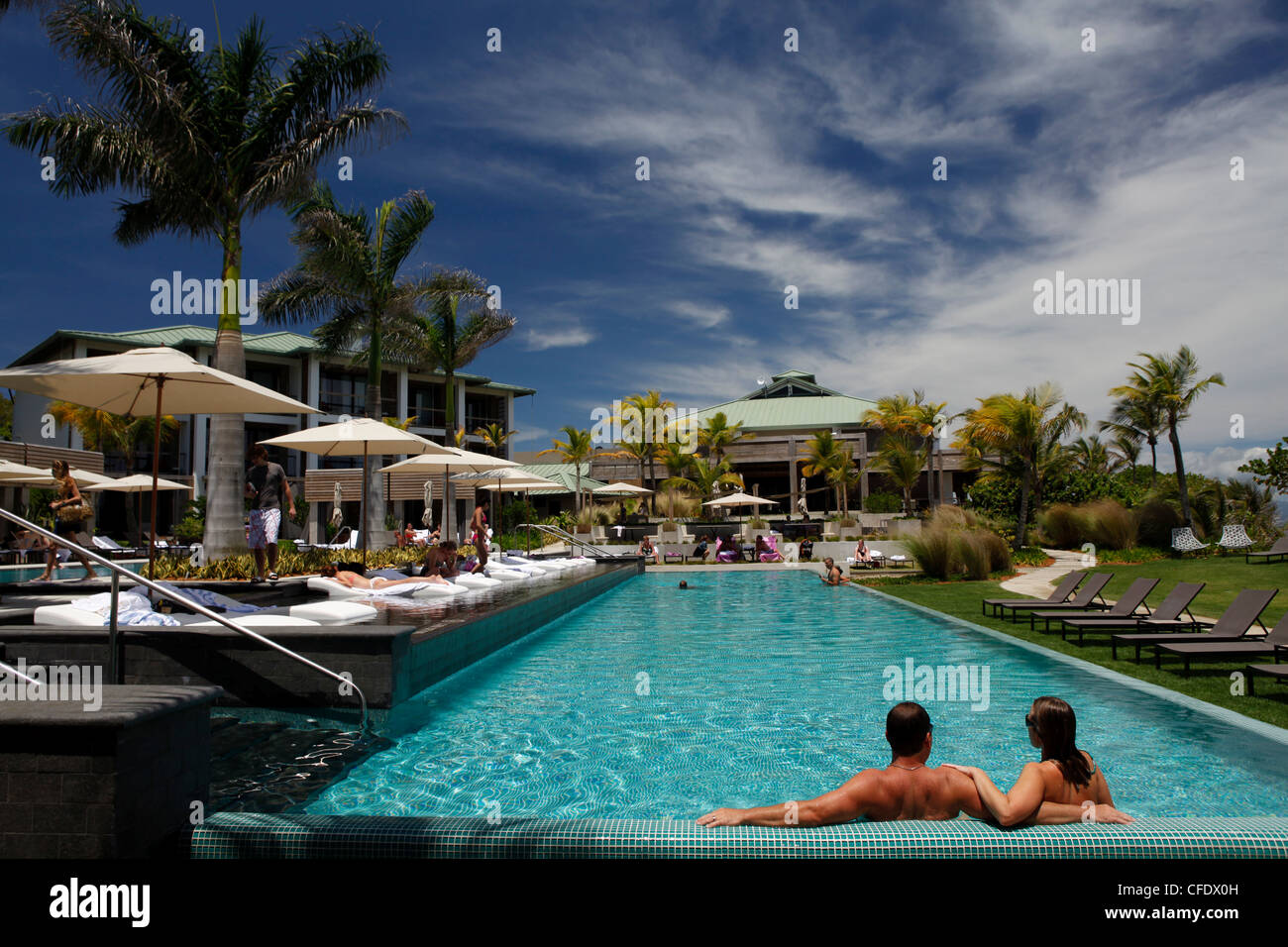 Luxury hotel and resort W, Vieques island, Puerto Rico, West Indies, Caribbean, Central America Stock Photo