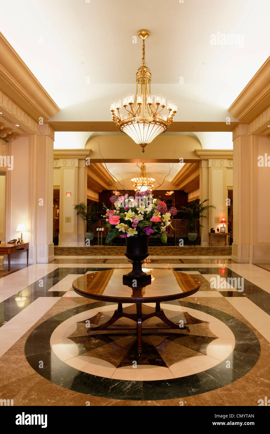 Fairmont Hotel, Lobby, Vancouver City, Canada, North America Stock Photo