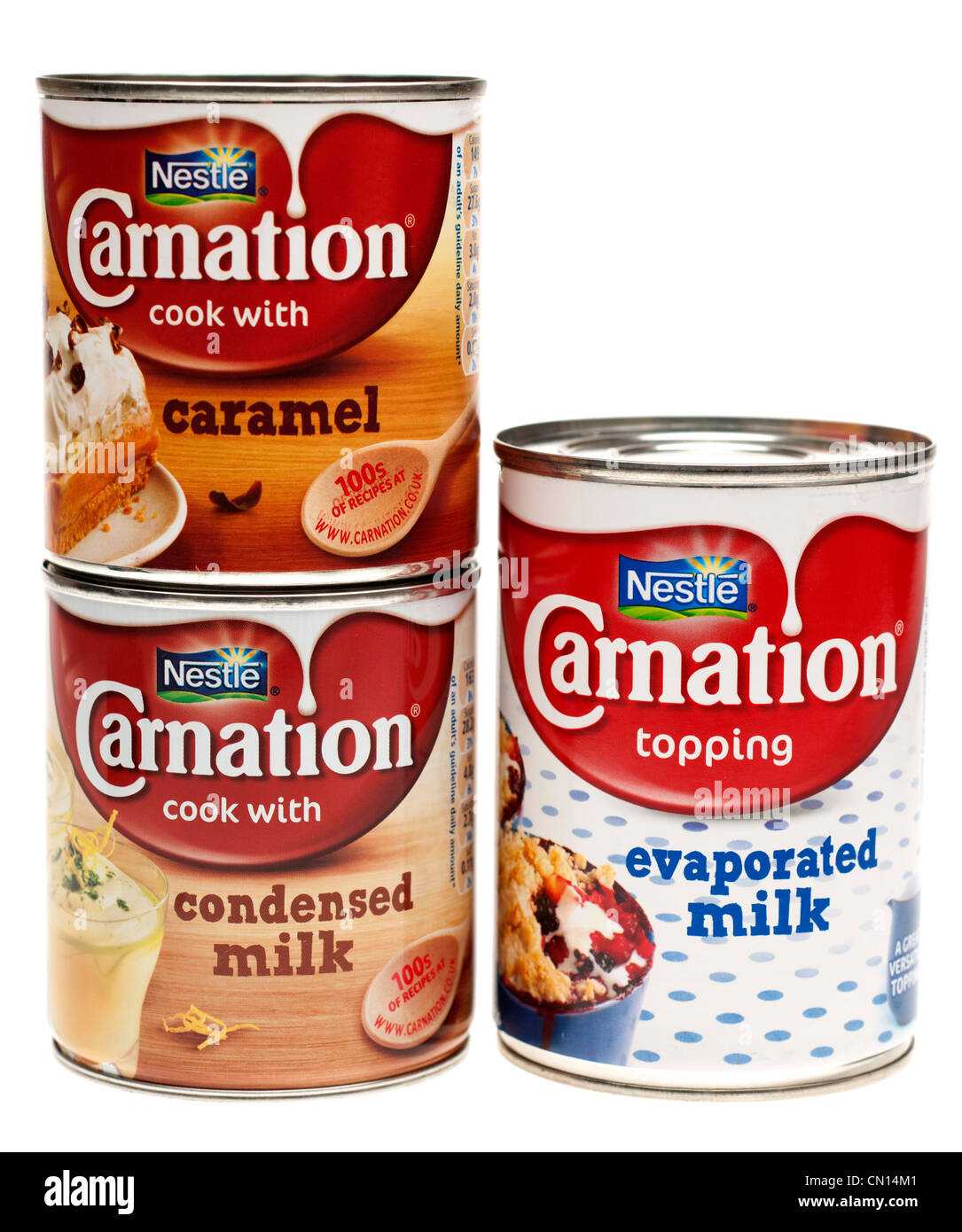 Nestle Carnation products Stock Photo