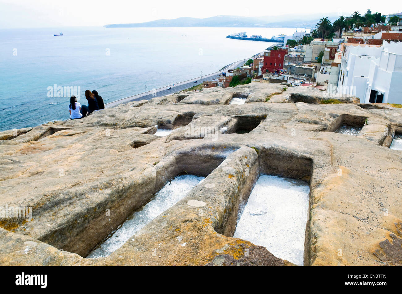 Morocco, Tangier Tetouan Region, Tangier, Marshan District, Phoenician and Roman tombs Stock Photo