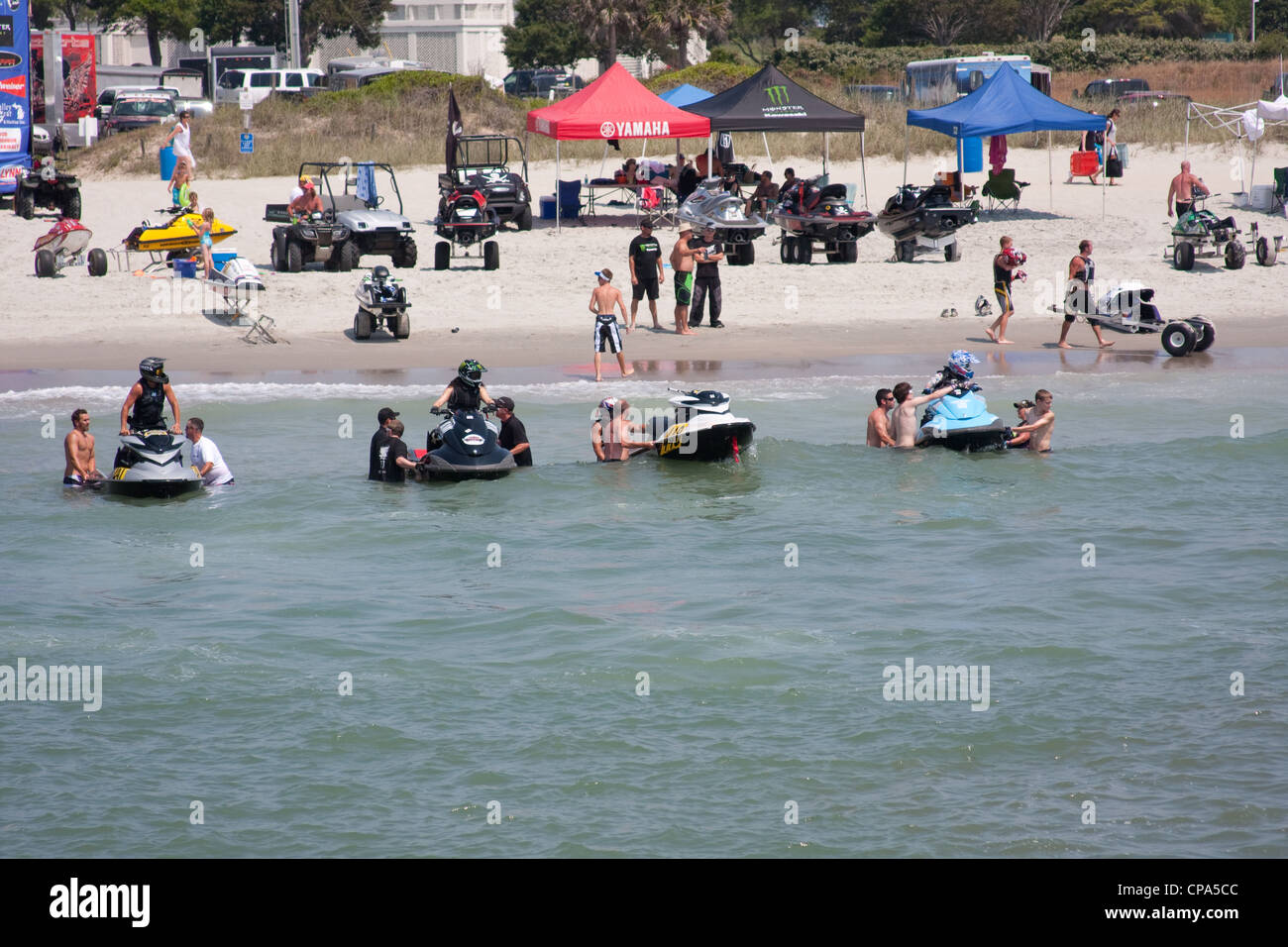 Jet Ski Racing Take Off Stock Photo