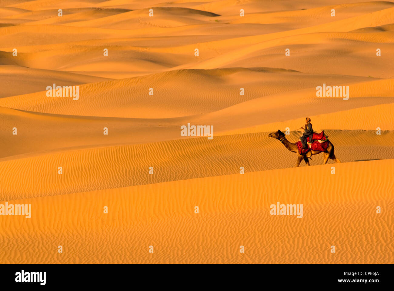 Sam Sand Dunes, Rajasthan, India, Asia Stock Photo