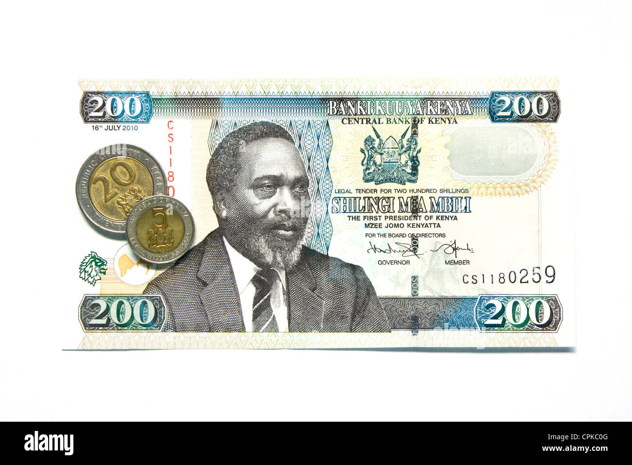 Currency of Kenya (shilling) Stock Photo