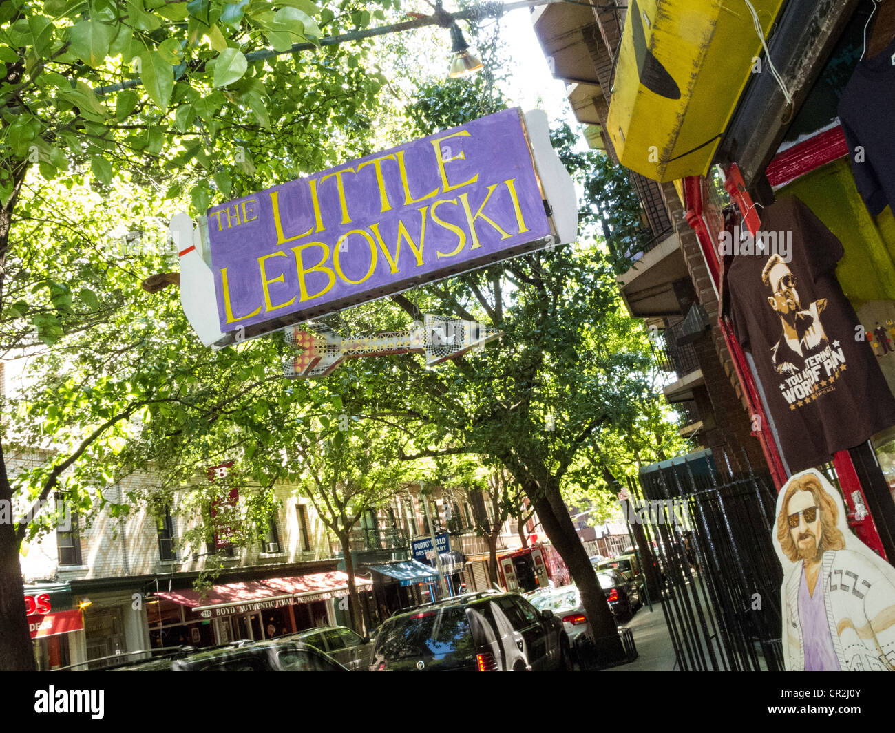 The Little Lebowski shop, 215 Thompson Street, NYC Stock Photo