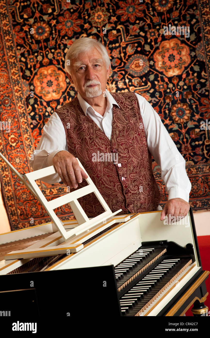 France, Paris, Atelier von Nagel, harpsichord maker Stock Photo