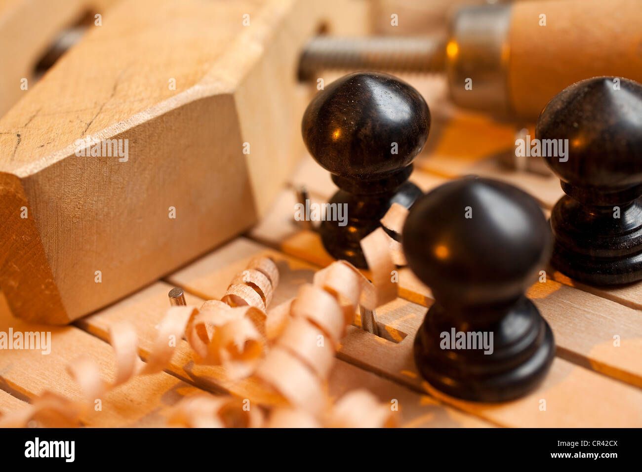 France, Paris, Atelier von Nagel, harpsichord maker Stock Photo