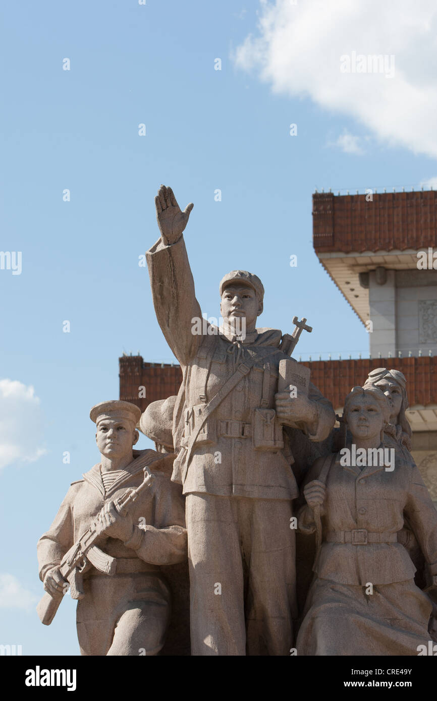 Chairman Mao Memorial Hall, or mausoleum, in Tiananmen Square, in Beijing, China Stock Photo