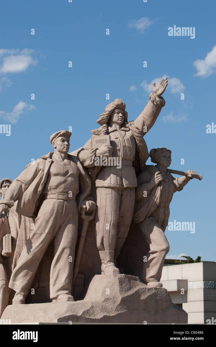 Chairman Mao Memorial Hall, or mausoleum, in Tiananmen Square, in Beijing, China Stock Photo