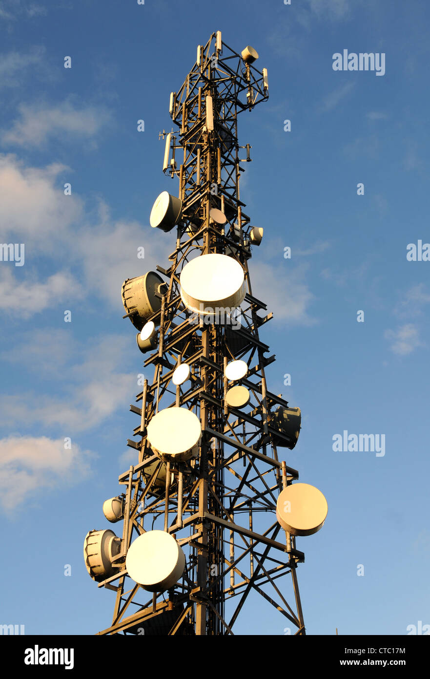 Communication mast, Britain, UK Stock Photo