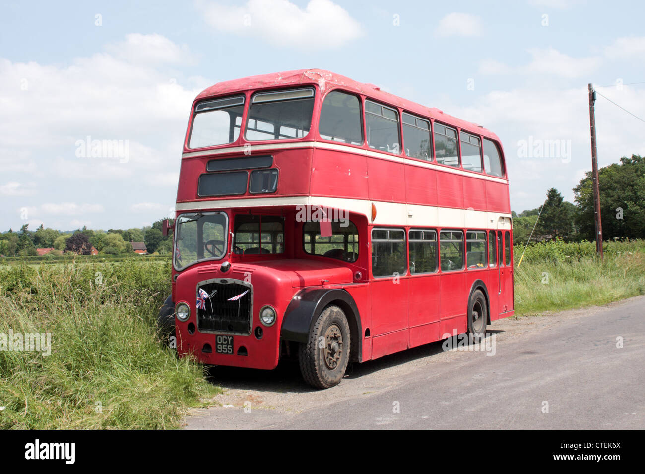 Bristol Lodekka LD6G Double Deck Bus Stock Photo