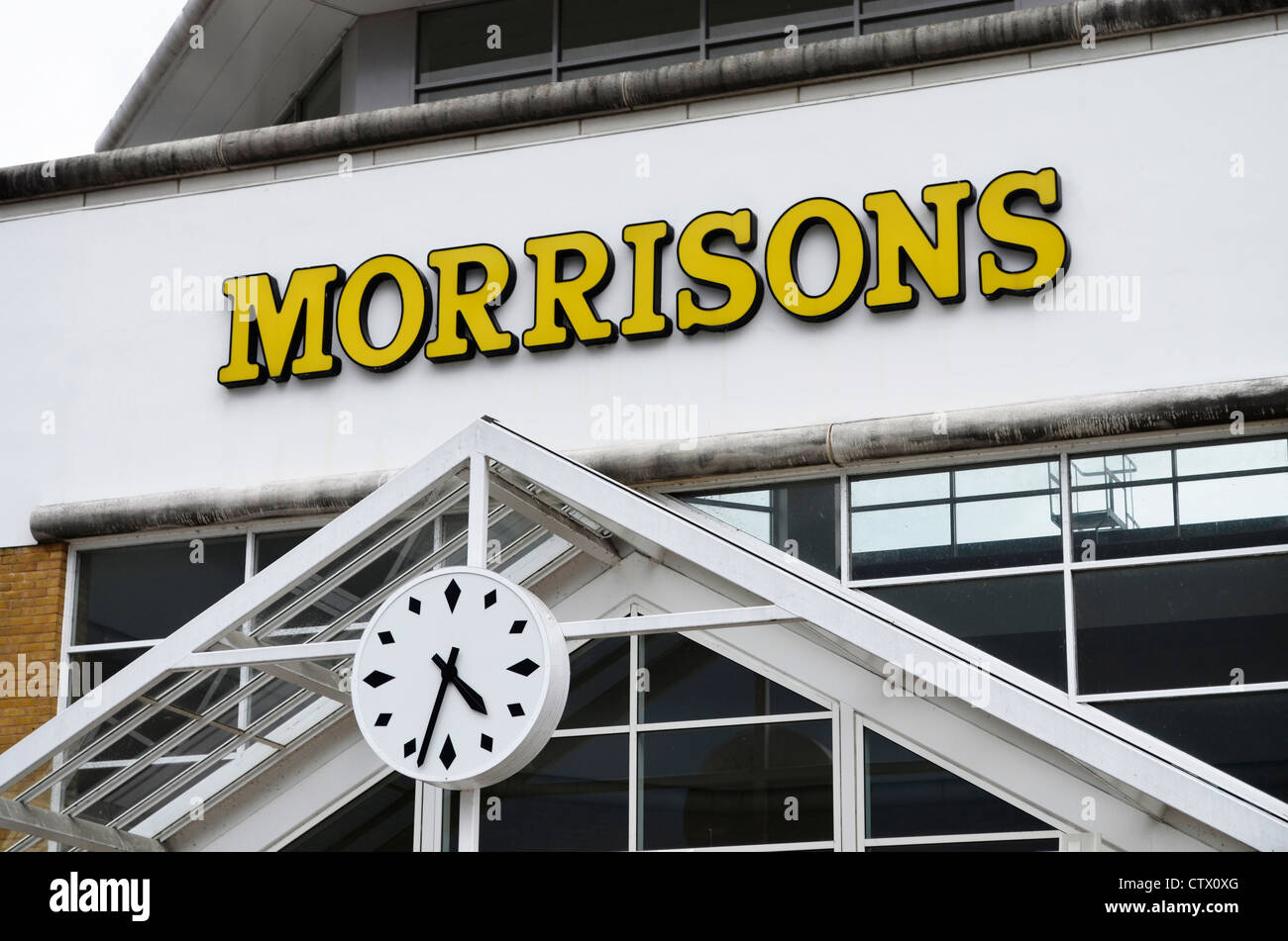 Picture of Morrisons supermarket fron in Enfield Stock Photo