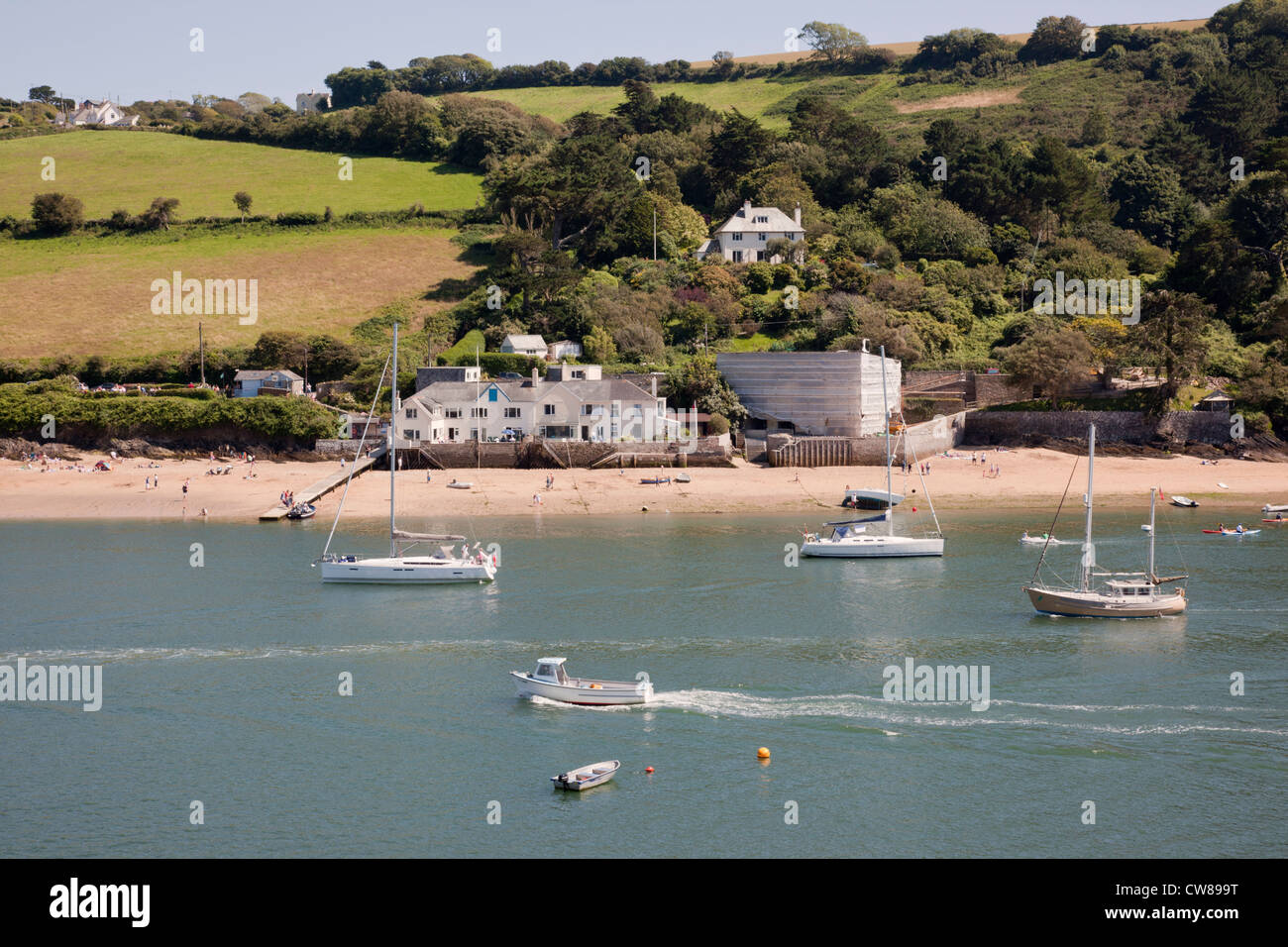 Salcombe beach, South Devon, England, UK Stock Photo