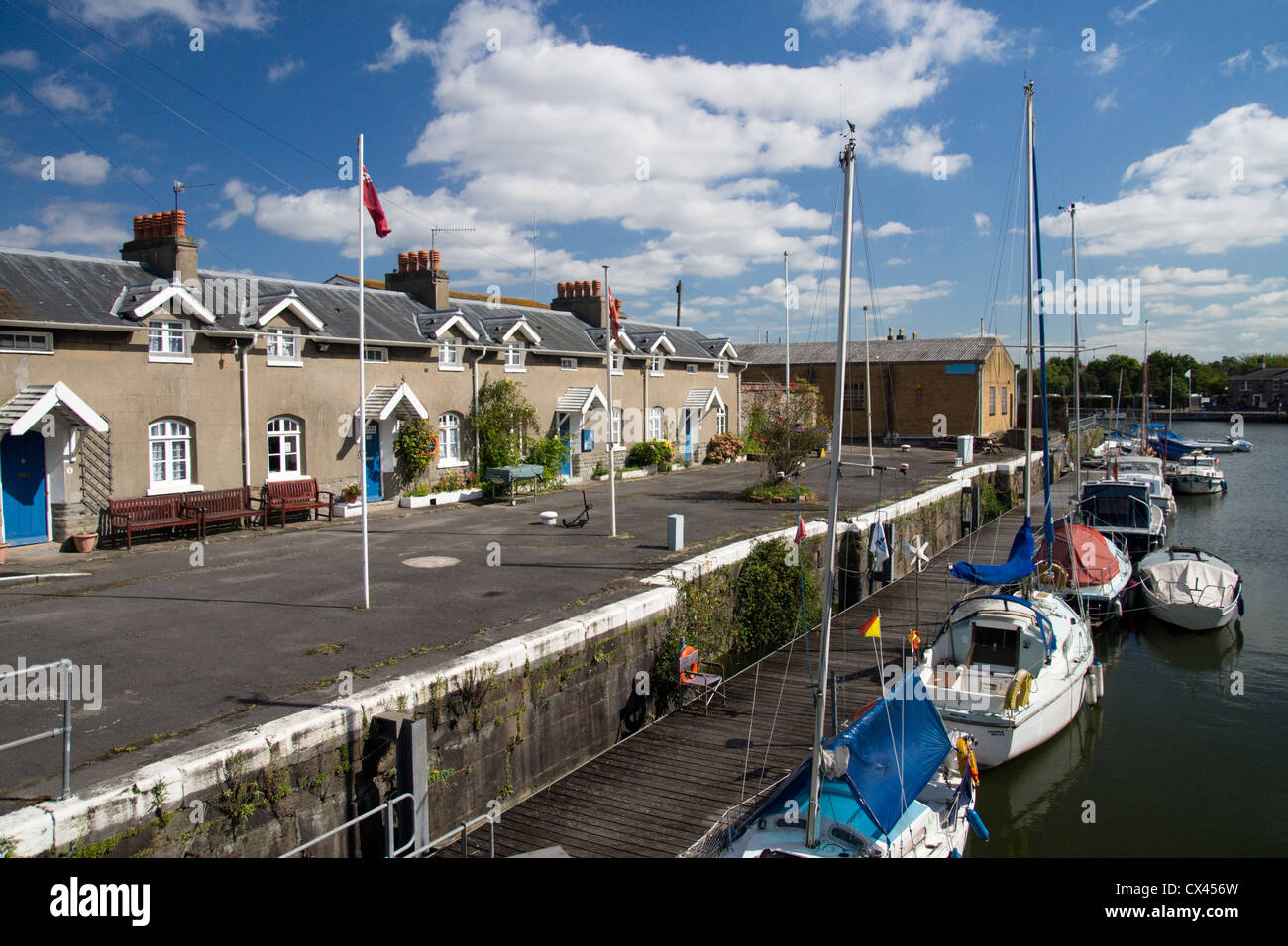 A walk along the harbourside at Bristol Stock Photo