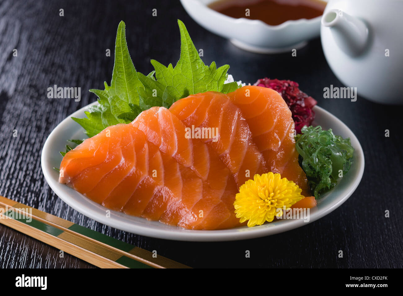 Salmon Sashimi Stock Photo