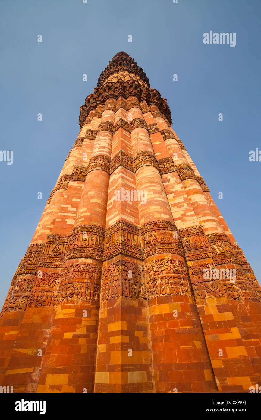 Qutub Minar, the tallest minaret in the world, Delhi, India Stock Photo