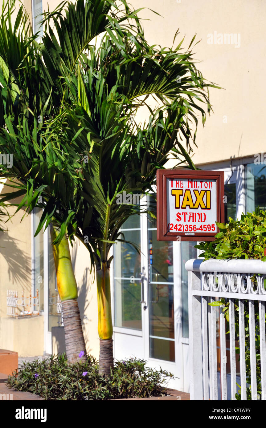 Taxi stand, Nassau, Bahamas Stock Photo