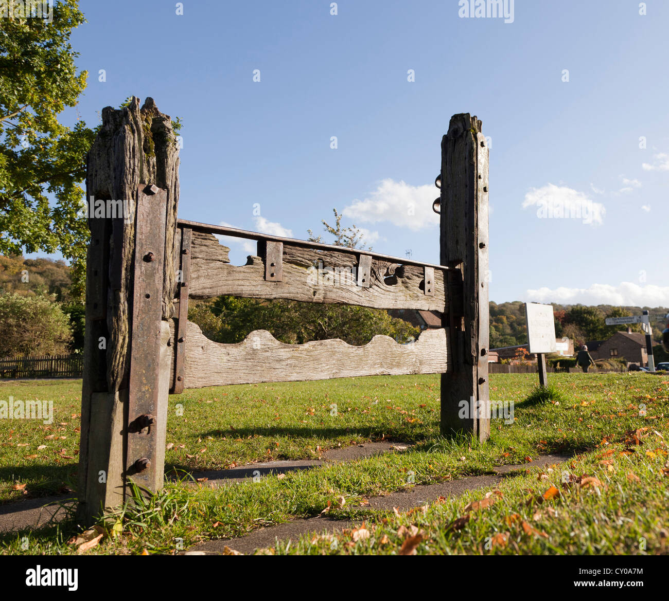 Ancient Stocks Aldbury Herts UK Stock Photo