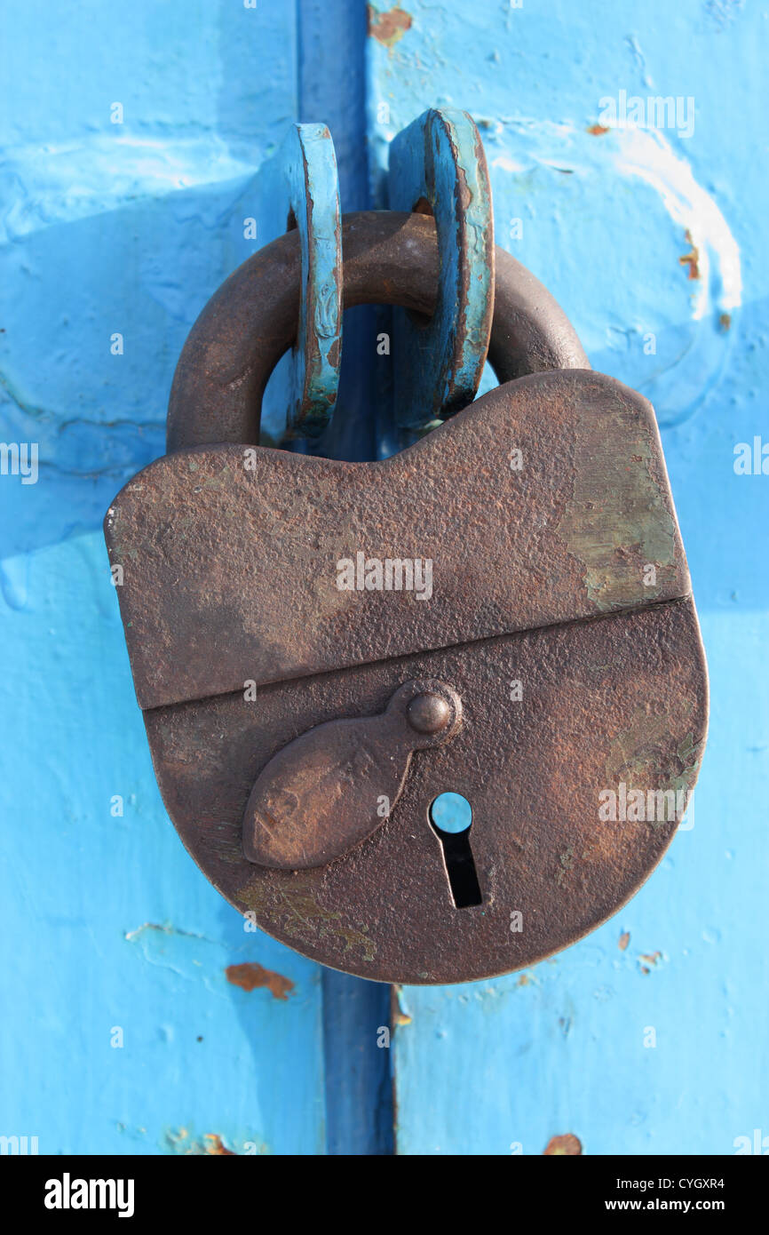 Old  padlock Stock Photo