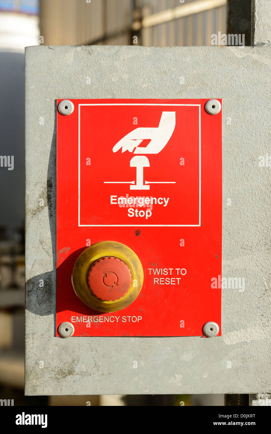 Emergency Stop button Stock Photo