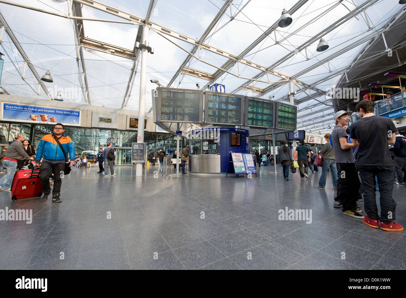 The Foyer of Manchester Piccadilly railway station. Stock Photo