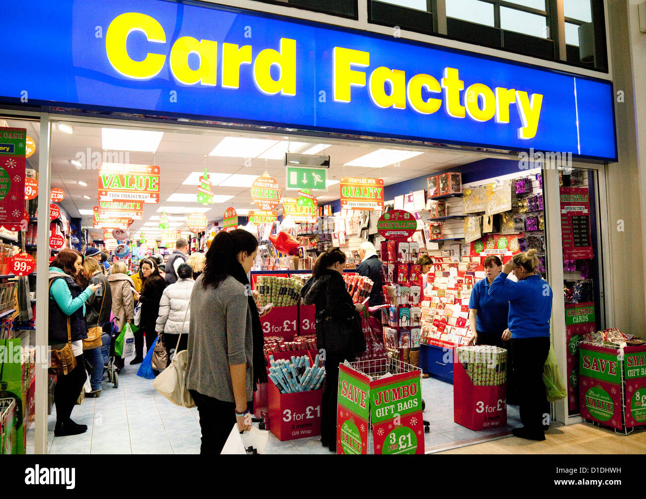 The Card factory card shop store, MK shopping centre, Milton Keynes, buckinghamshire, UK Stock Photo