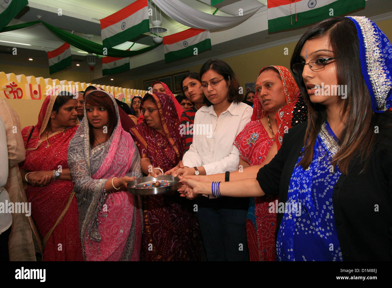 Celebration of Krishna Janmashtami in Shri Kutch Satsang Swaminarayan Mandir, London, UK Stock Photo