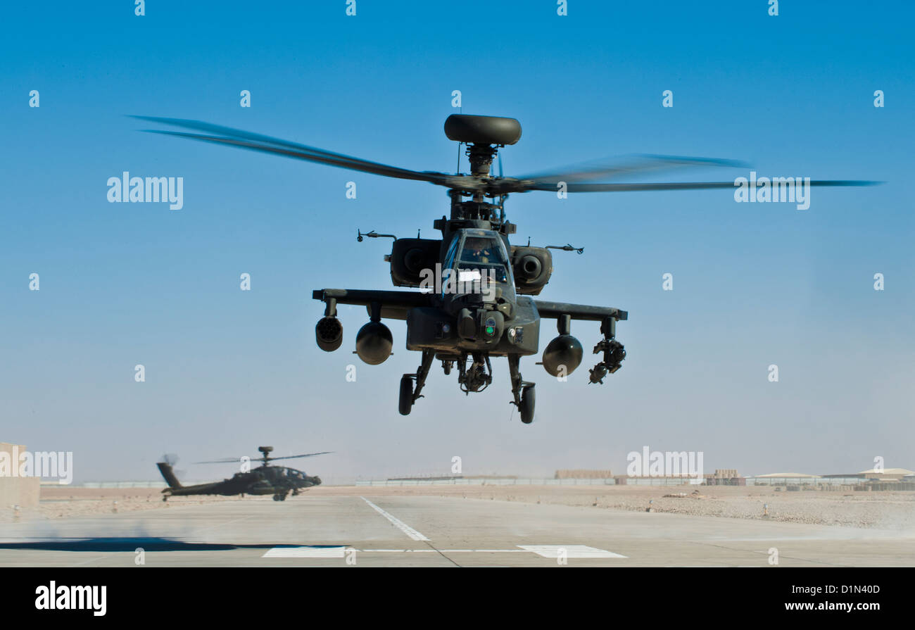 AH-64 Apache Helcopter Stock Photo