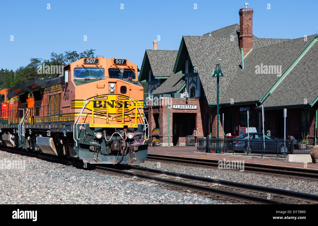 Flagstaff Train Station, Arizona, USA Stock Photo