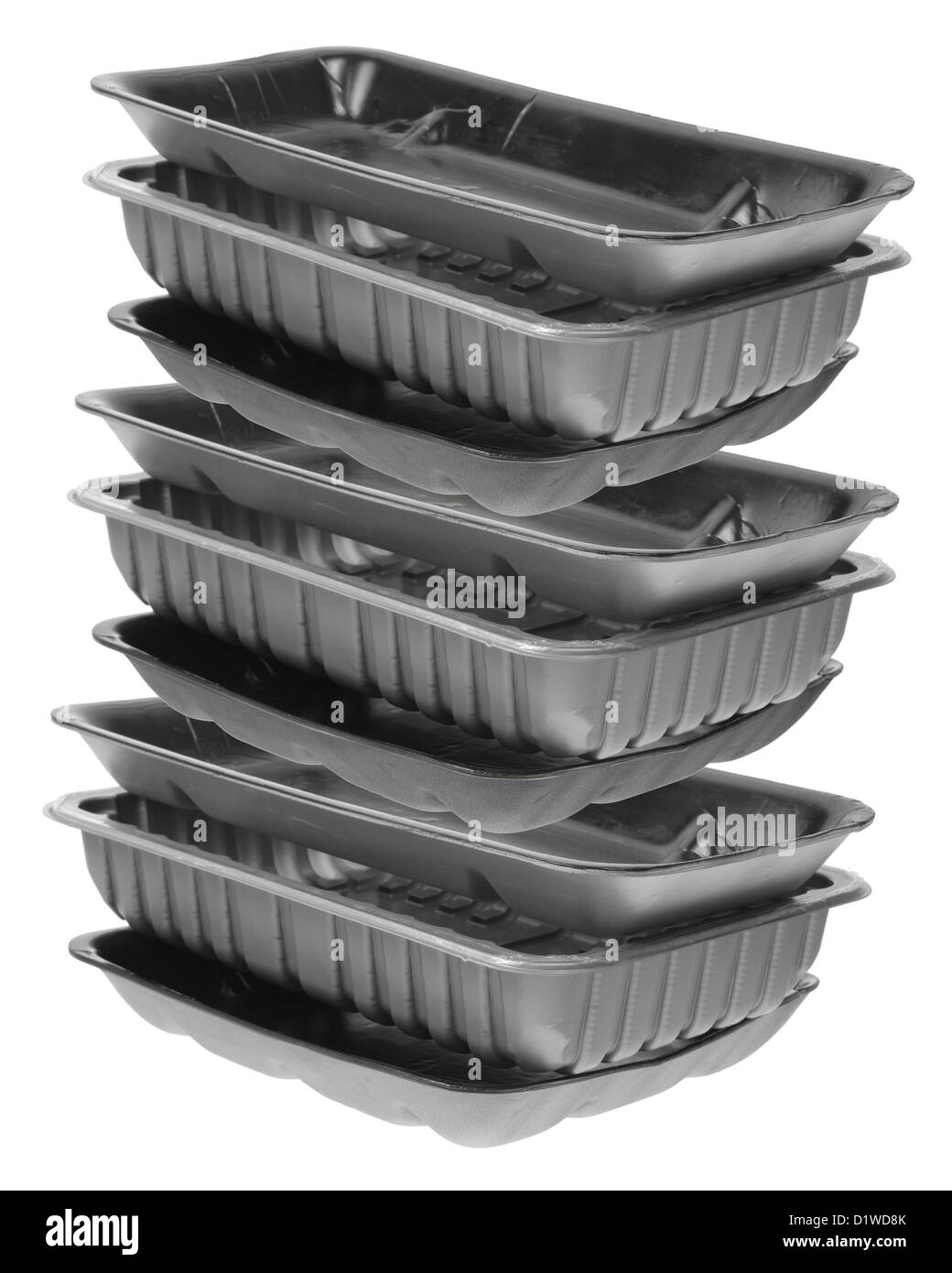 Stack of Food Trays Stock Photo