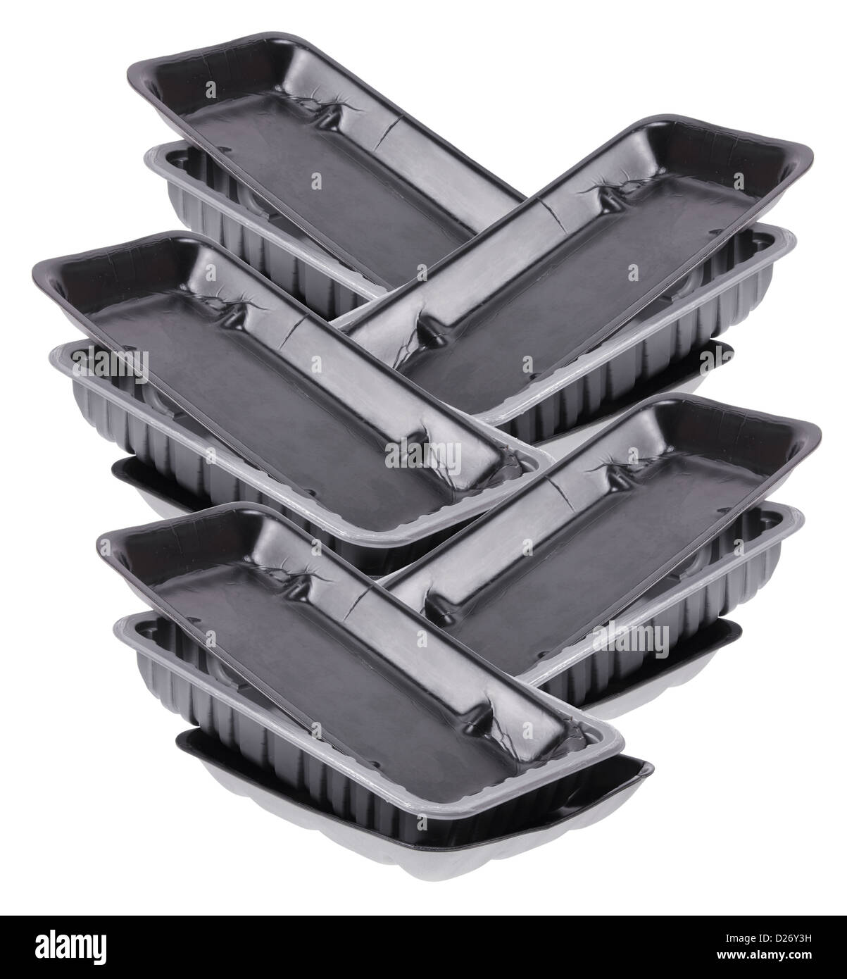 Stack of Food Trays Stock Photo