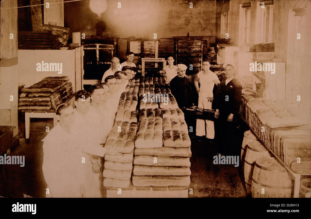 Bakery Workers, Portrait, Circa 1910 Stock Photo