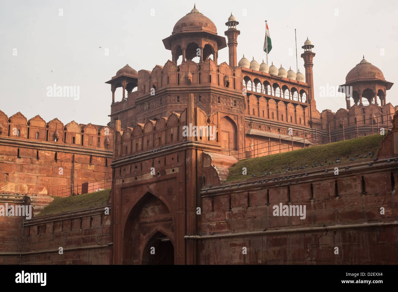 Lahore Gate, Lal Qila or Red Fort in Old Delhi, India Stock Photo