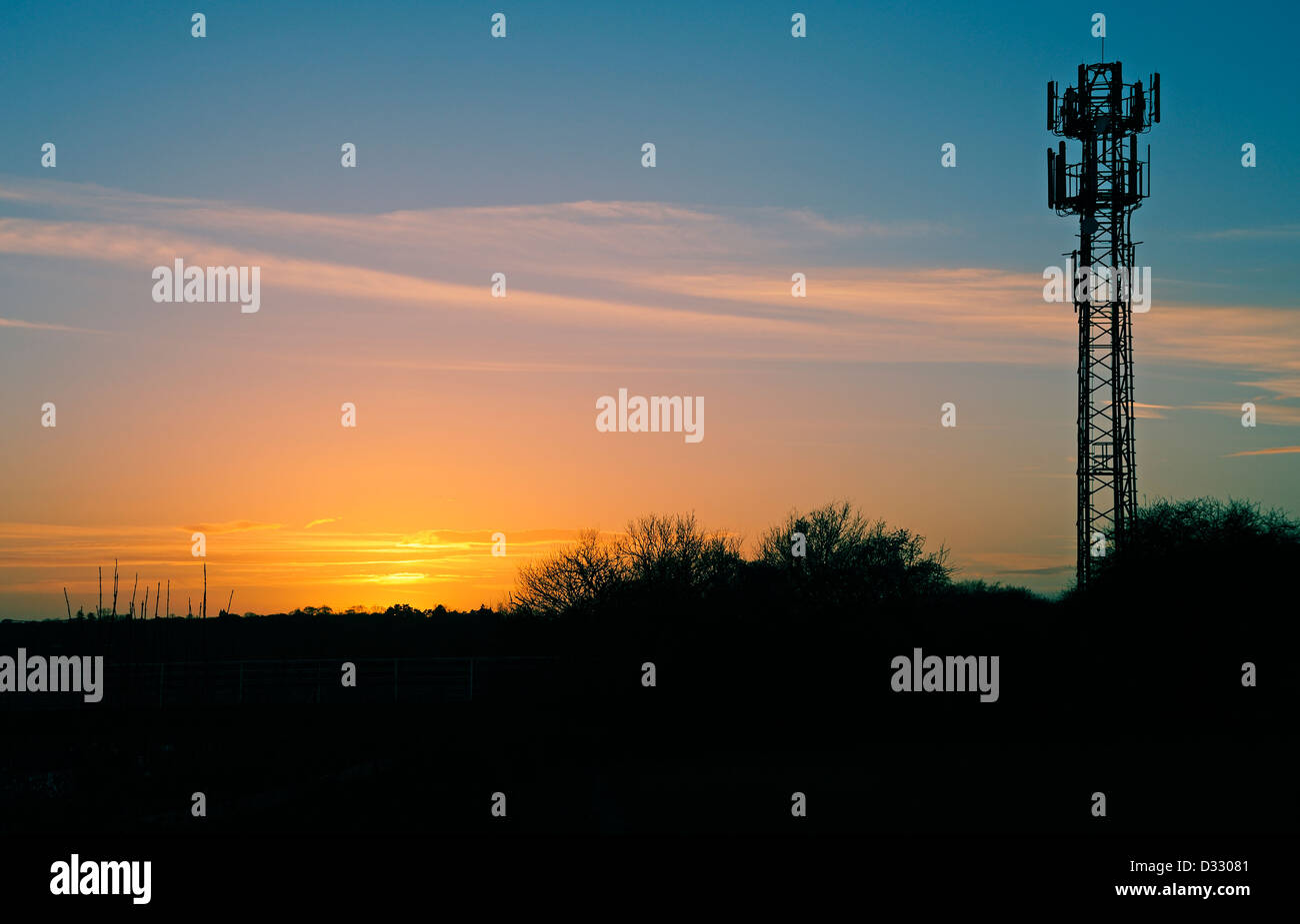 MOBILE PHONE MAST Stock Photo