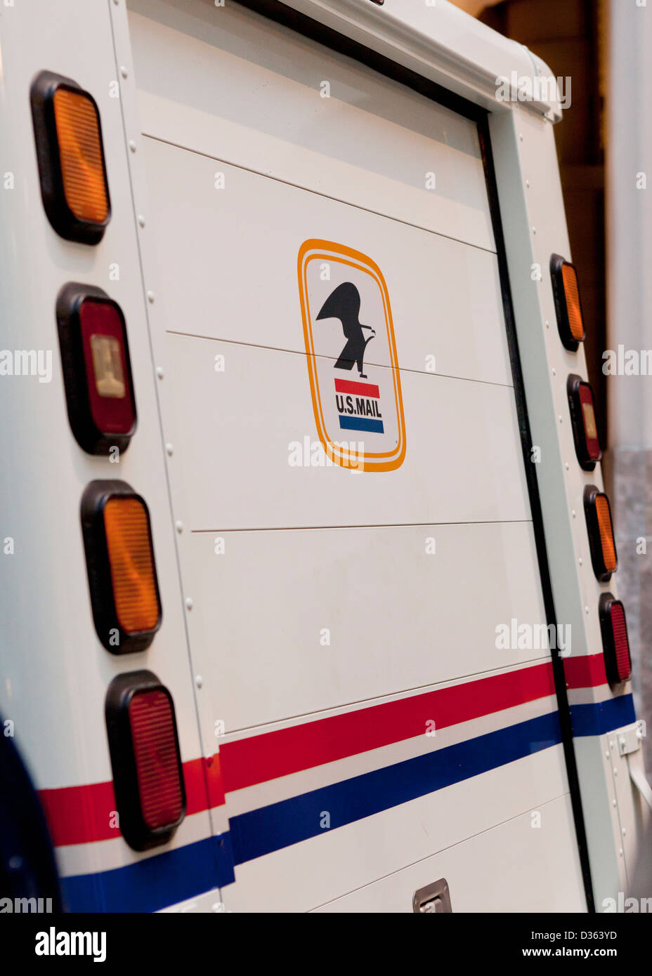 Old US Mail logo on delivery truck Stock Photo