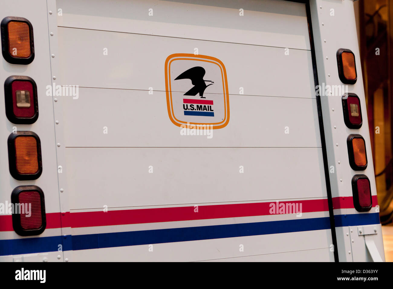 Old US Mail logo on delivery truck Stock Photo