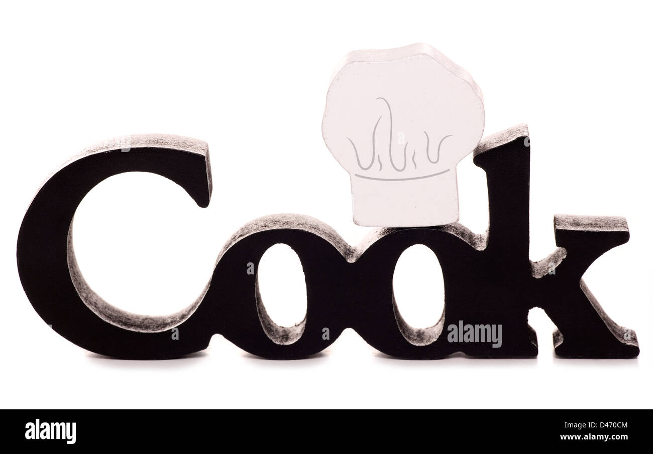 black cook ornament studio cutout Stock Photo