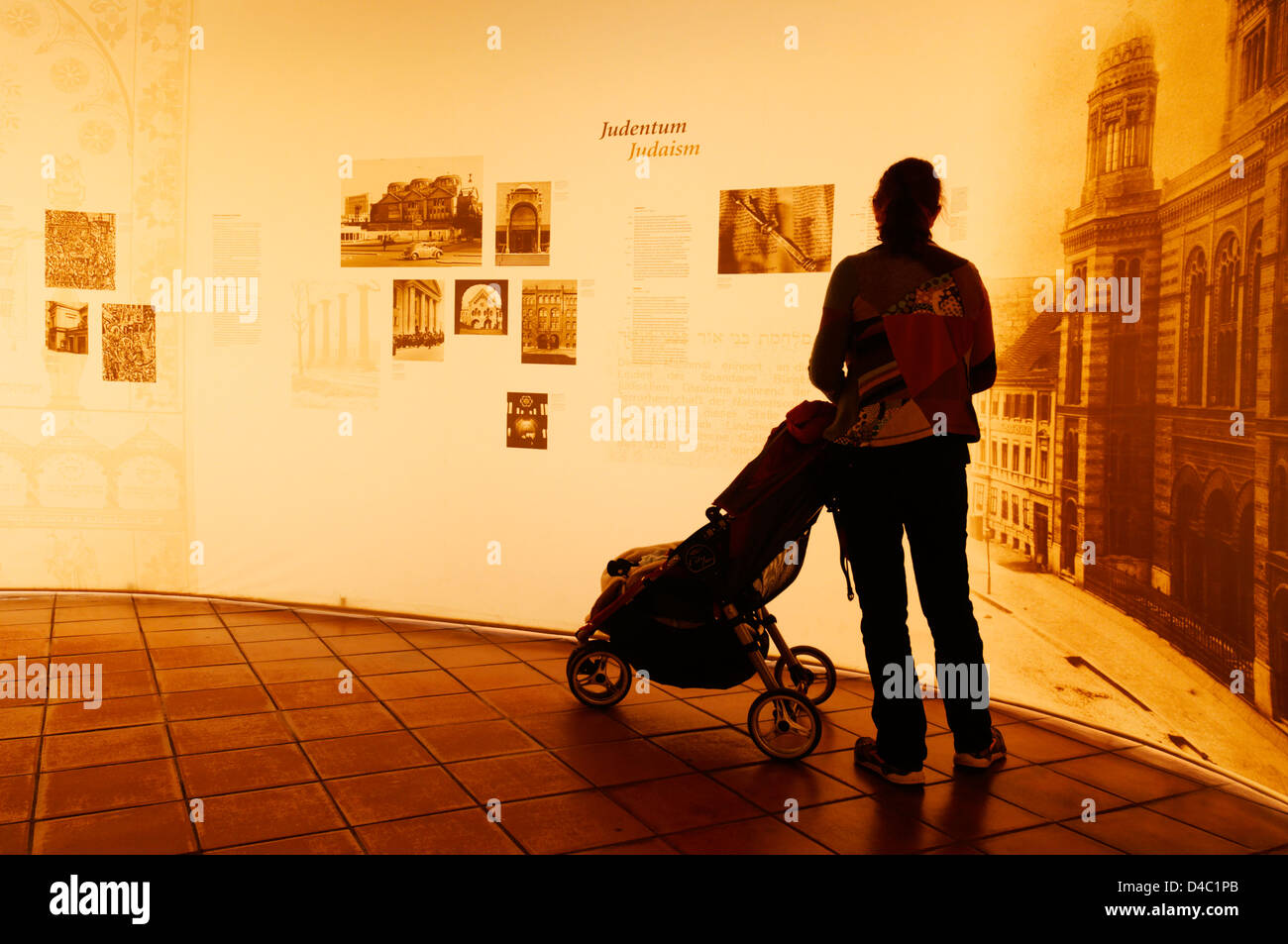 The Judaism exhibit in The Story of Berlin museum in Berlin Germany. Note-this is NOT the Jewish Museum, its The Story of Berlin Stock Photo