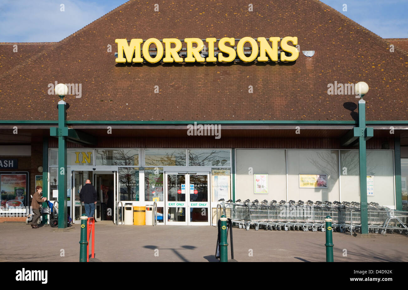 Morrisons supermarket superstore, Felixstowe, Suffolk, England Stock Photo