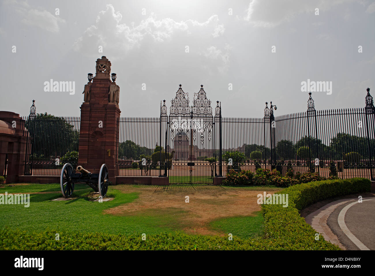 Rashtrapati Bhavan (Hindi for President House) is the official home of the President of India. New Delhi, India Stock Photo